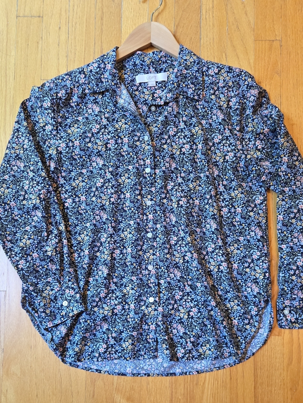 LOFT Floral Button-Down Shirt